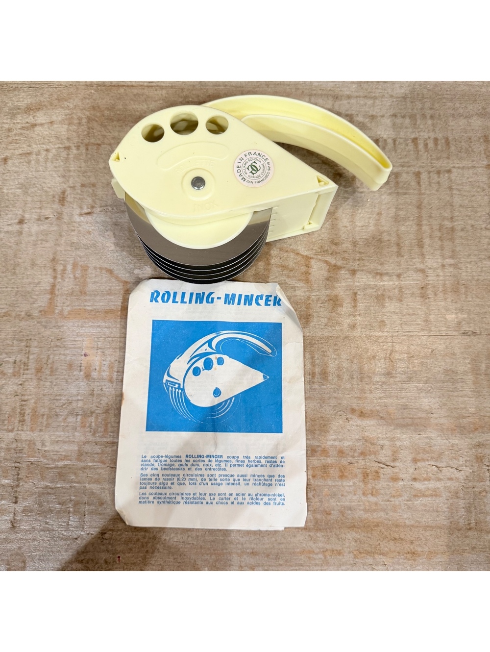 Vintage ZAG France Rolling Mincer 5 Blade Vegetable Herb Cutter Williams Sonoma